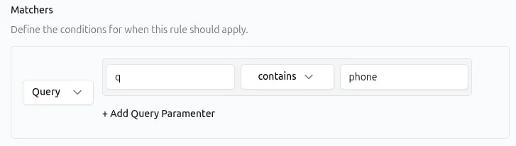 Query Matcher – contains